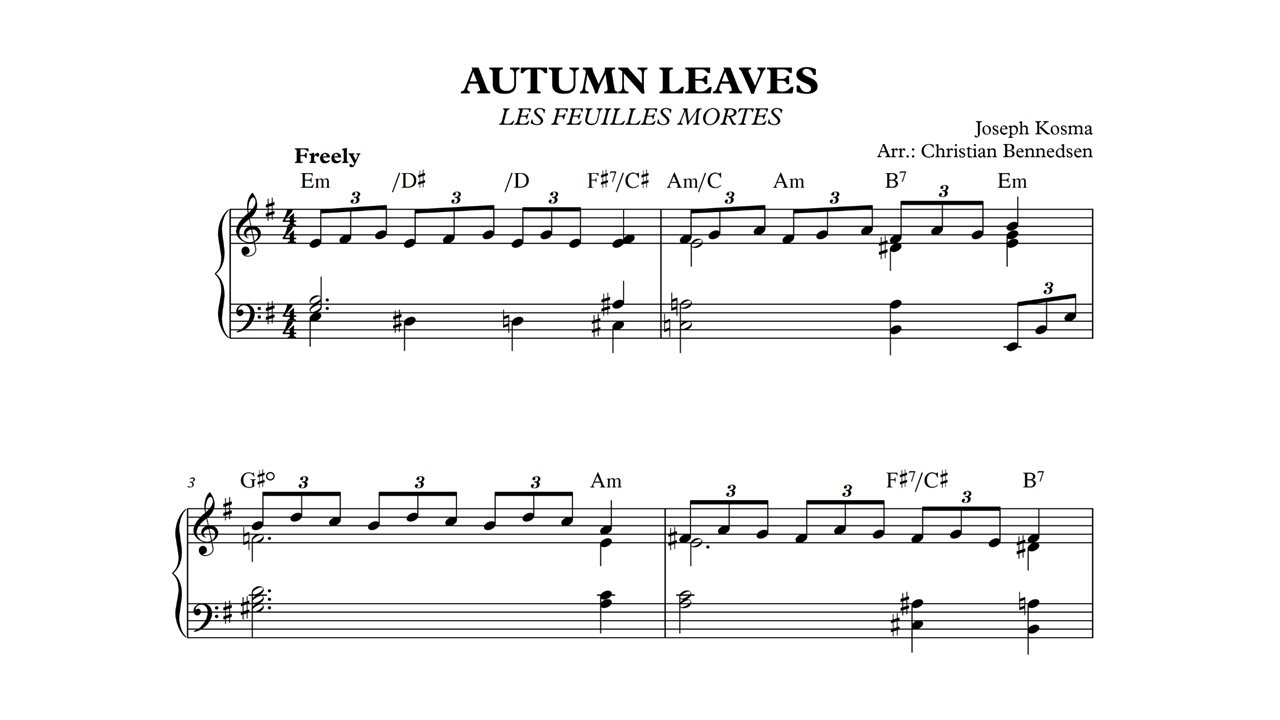 Autumn Leaves - Piano