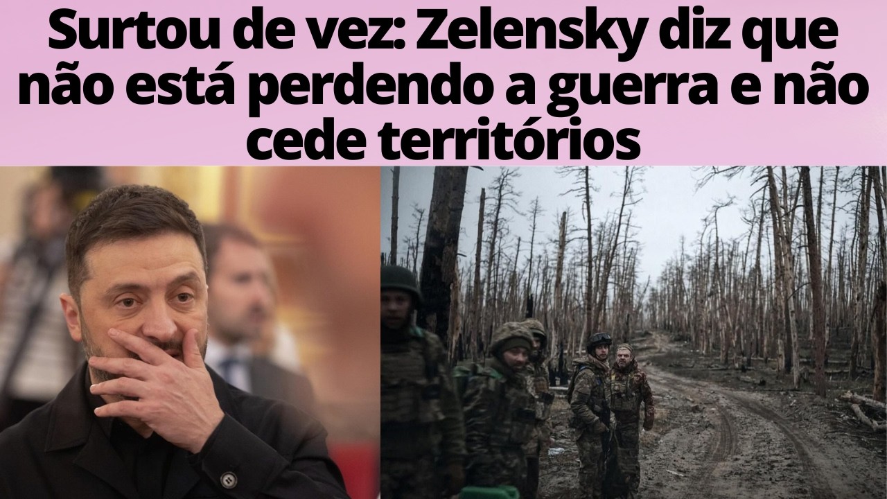 Surtou de vez: Zelensky disse que Ucrânia não está perdendo a guerra e quer tropas da OTAN na...