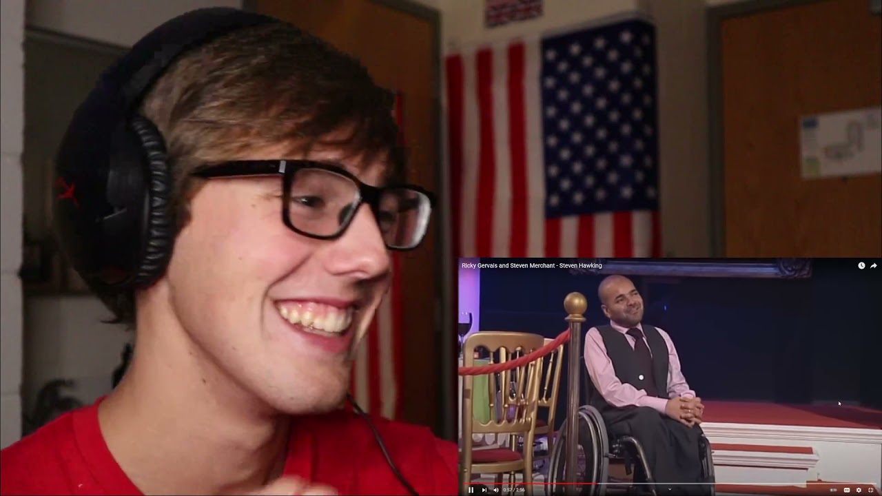 American Reacts to Ricky Gervais and Stephen Merchant - Steven Hawking