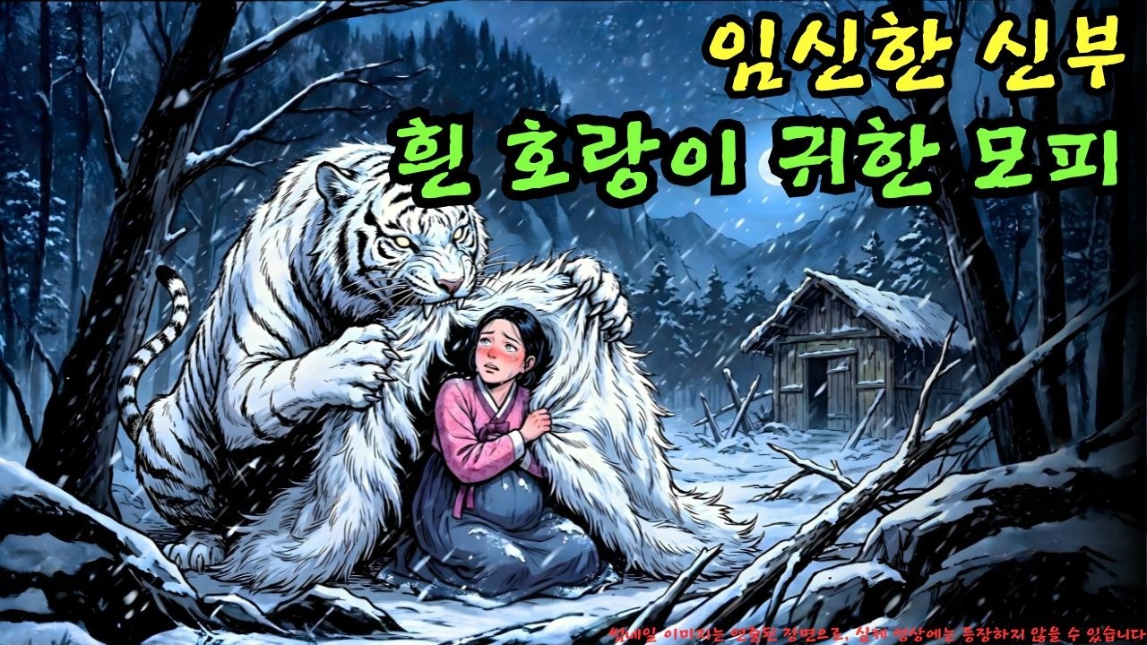 👉 눈보라 속 임신한 며느리를 지키기 위해 자신의 귀한 털로 망토를 짠 백호… 이 행동은 과연 위험하지 않을까? | 야담 |옛날이야기 |민담 |전설 | 설화