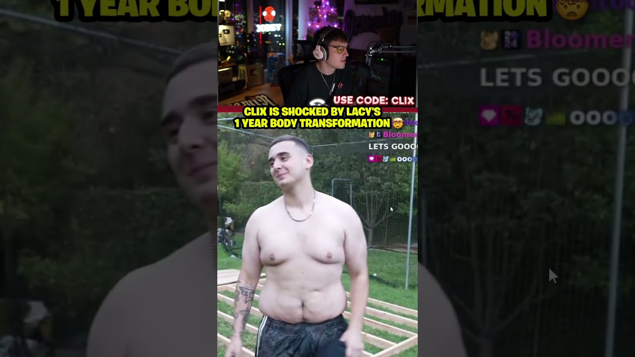 Clix is SHOCKED by Lacy's 1 YEAR body transformation 🤯