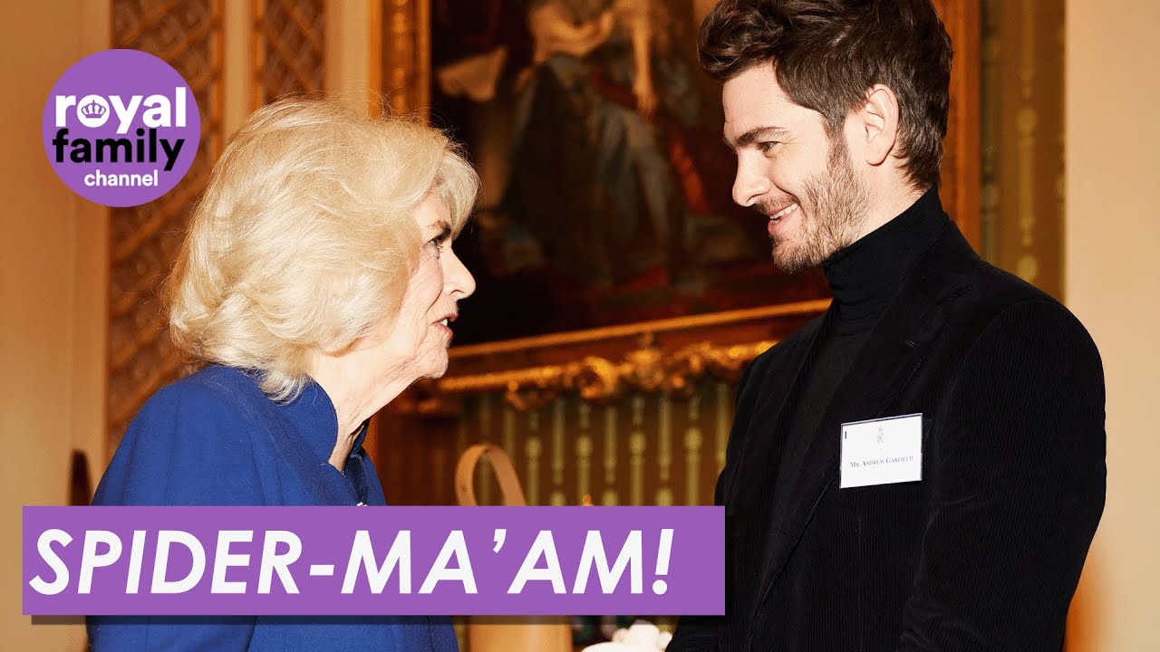 Radiant Queen Camilla Meets Andrew Garfield and More at National Theatre Reception