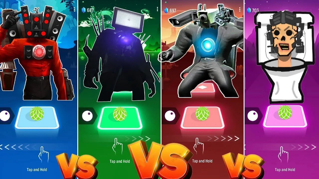 Speaker man VS Tv man Titan VS Cameraman VS Skibidi skeleton