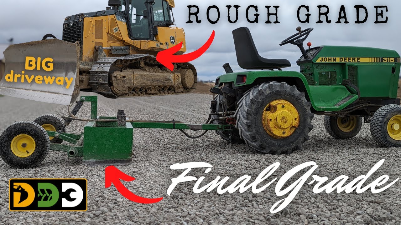 It's Still My Favorite!  Stone Driveway Addition Using Dozer and Pull Grader Box [John Deere]