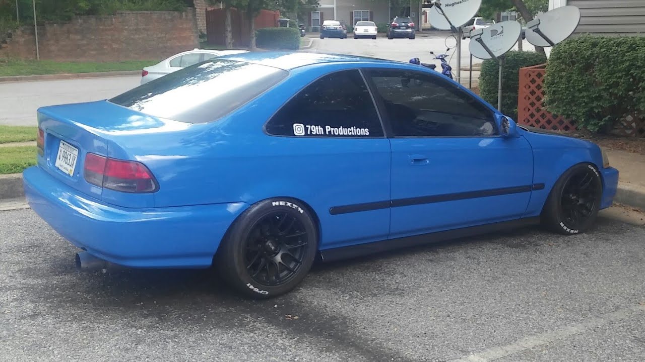 DIY Carbon Fiber Wrap Civic Moldings and Side Skirts