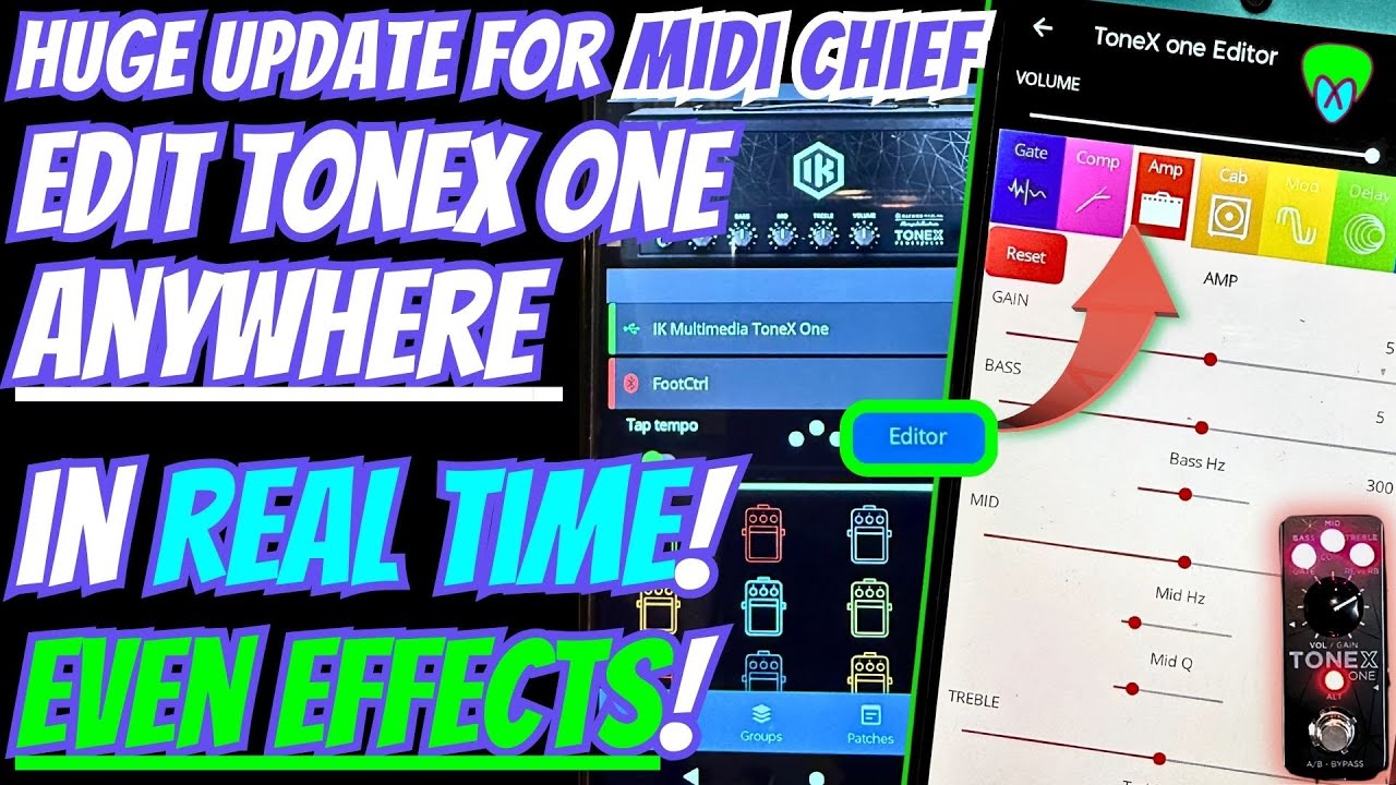 Обязательное приложение для Android для вашего ToneX One, Midi Chief выходит на новый уровень.