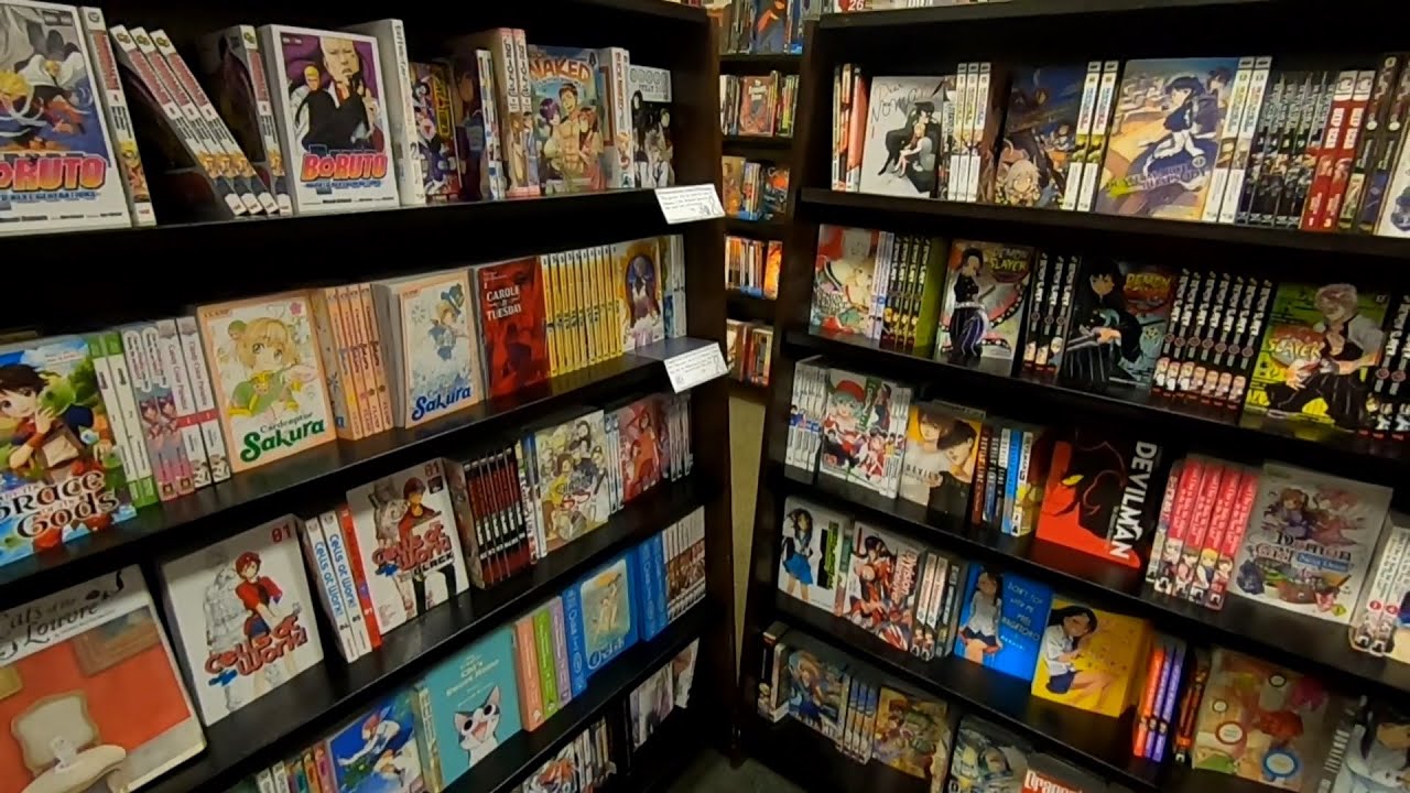 Browsing the Barnes & Noble Manga Section