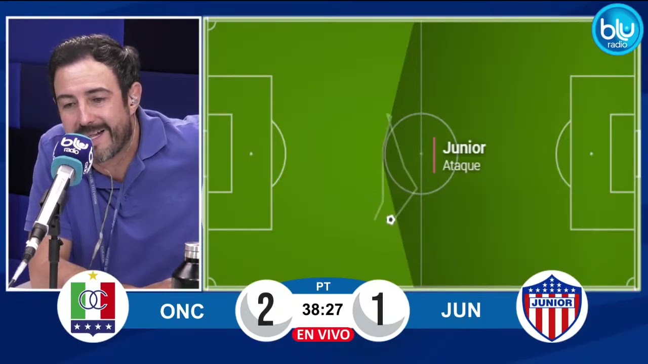 ¡DOMINA EL ONCE! Barrios remata con potencia y anota el 2-1 del Blanco Blanco contra el Junior