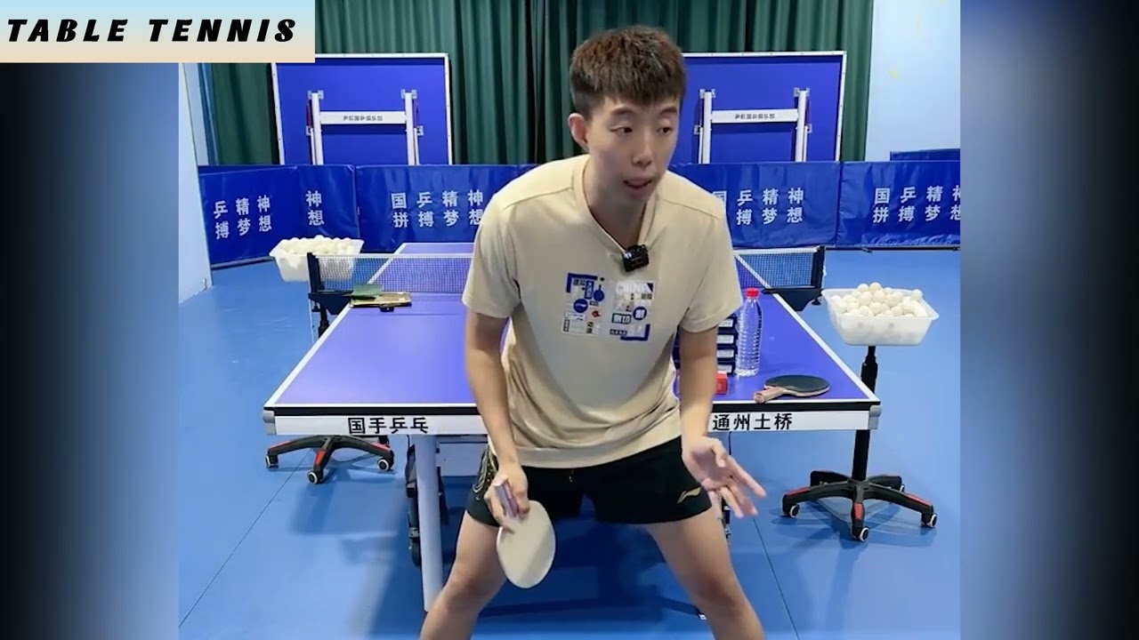 尹航反手拉下旋（9）Yin Hang's backhand chop with underspin (9)