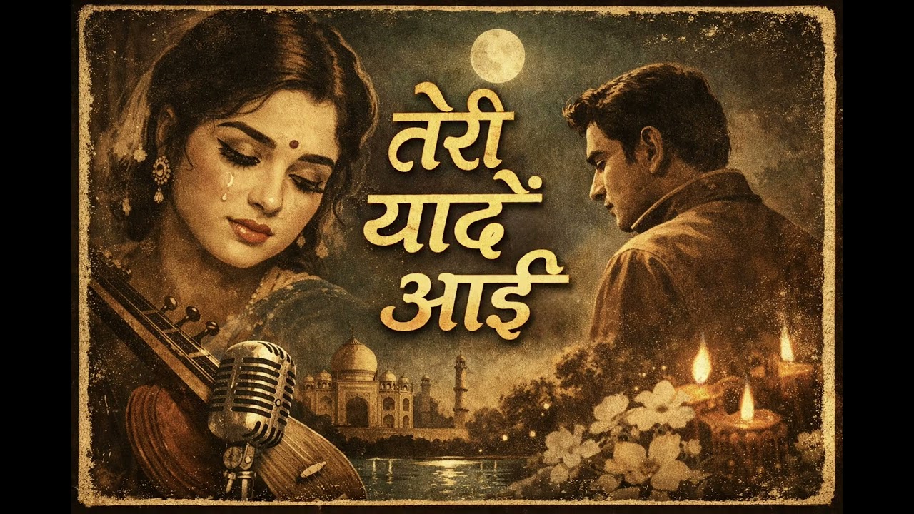 तेरी यादें आईं | 1960’s Style Sad Hindi Song | Classic Melodious Ghazal | Nostalgic Love Song | gold