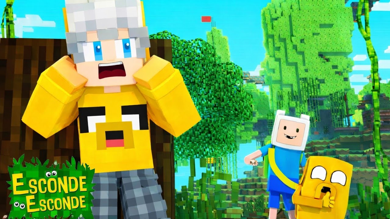 Minecraft: TENTE SE ESCONDER NO HORA DE AVENTURA!! (Esconde-Esconde)