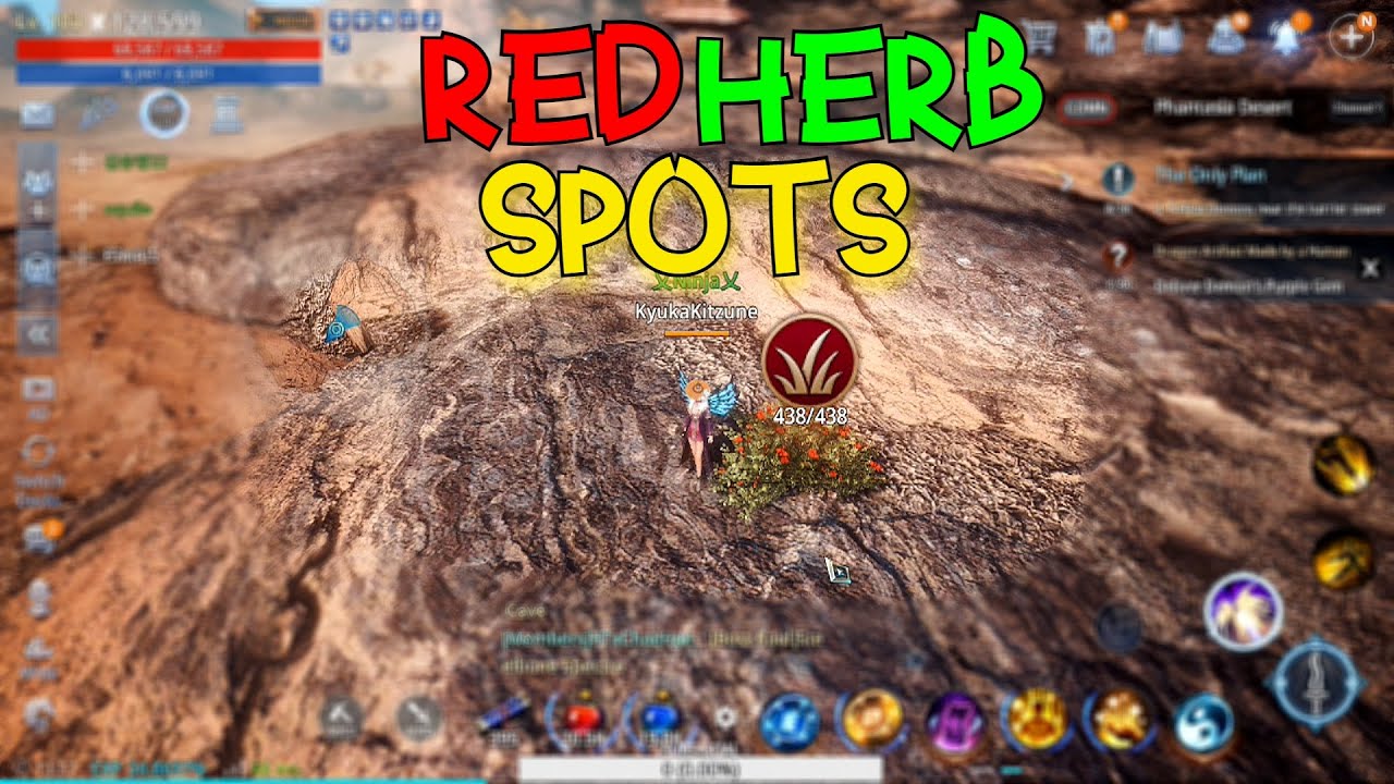 MIR4 RED HERB SPOTS IN PHANTASIA AND REDMOON MOUNTAIN