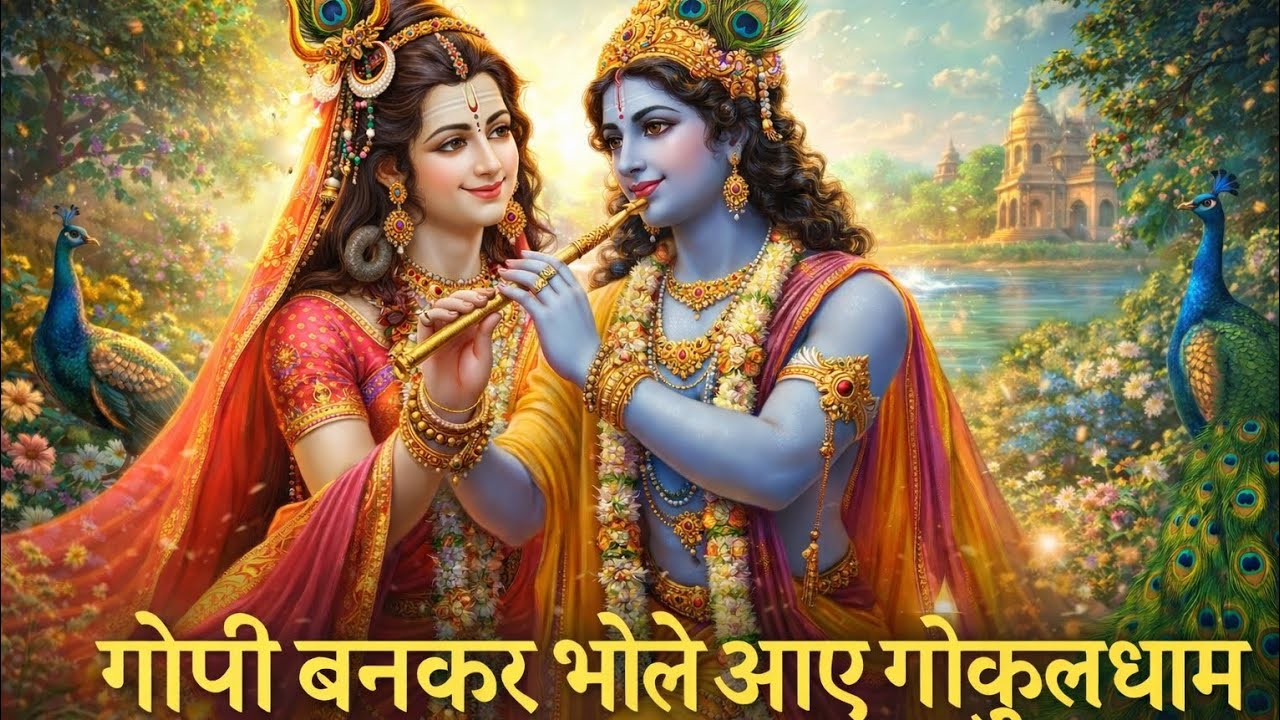 गोपी बनकर भोलेनाथ आए गोकुलधाम | Mahadev Krishna Ras Leela Bhajan | Shiv Krishna Bhajan | @sanatani..