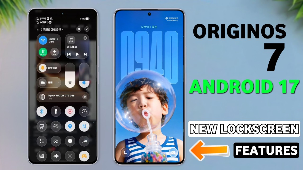 Vivo OriginOS 7 New Lockscreen Themes : 7+ New Features 🔥 Android 15
