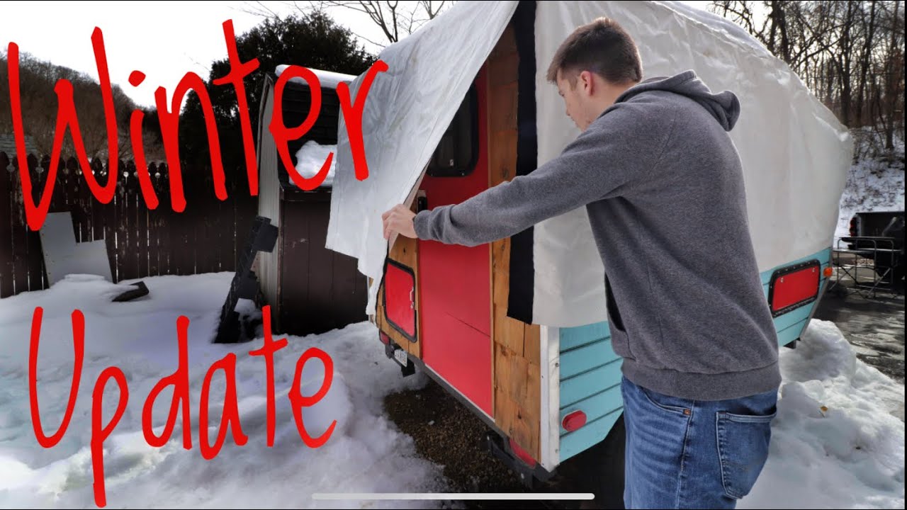 Winter Teardrop Camper CHECKUP!!