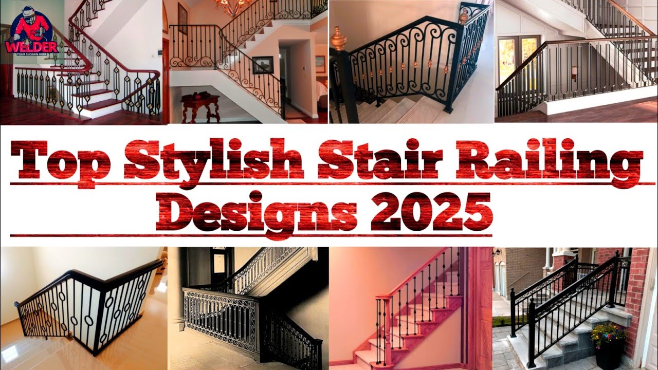 Top Stylish Stair Railing Designs 2025 | Modern Iron & Steel Railing Ideas for Home & Office