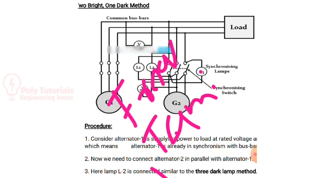 Two Bright and One Dark Method of Alternators