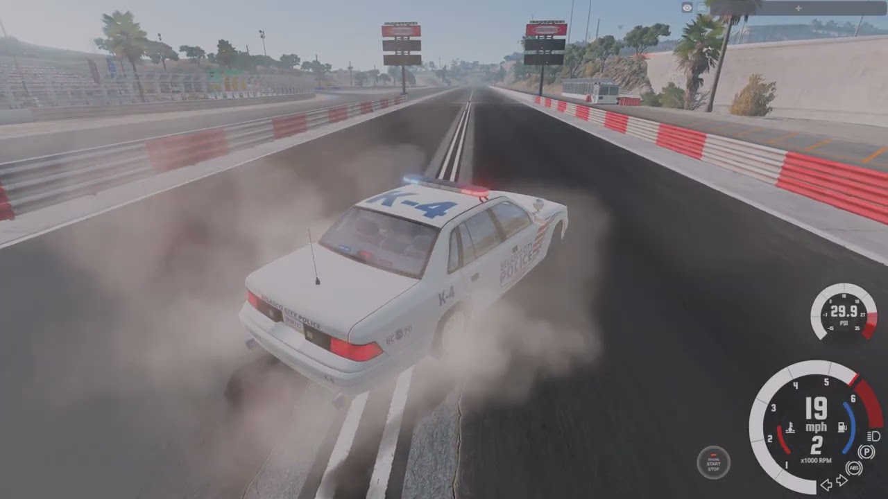Doing a Burning Out in Honor of Greg Biffle in Beamng.Drive