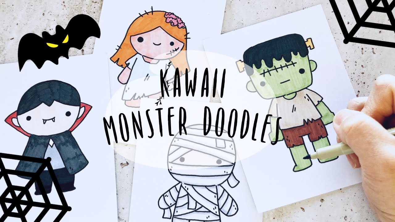 Let's Draw! Kawaii Monster Doodles | Doodles by Sarah