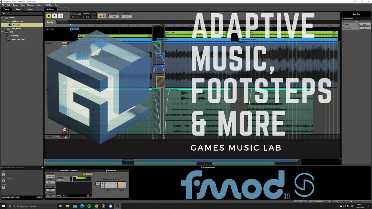 FMOD Studio Adaptive Music & More - Games Music Lab