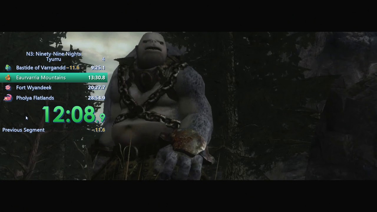 Ninety Nine Nights Speedrun Tyurru 28:51.7