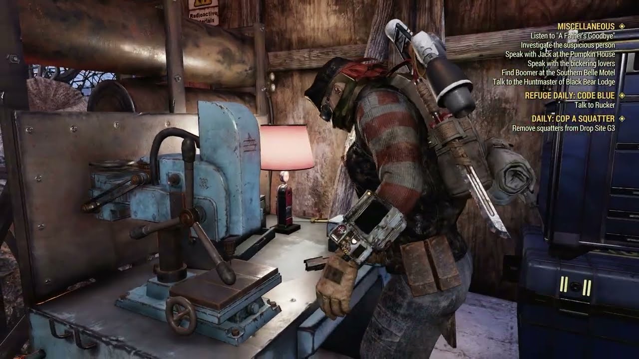 Fallout 76 Craft Or Scrap Clothing, Armor Or A Weapon Fastest Way