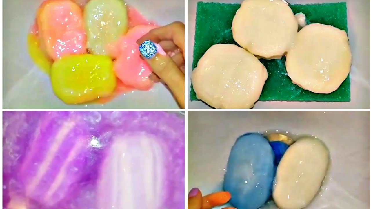 Soaked soap compilation ASMR #asmr #soakedsoap #mushysoap