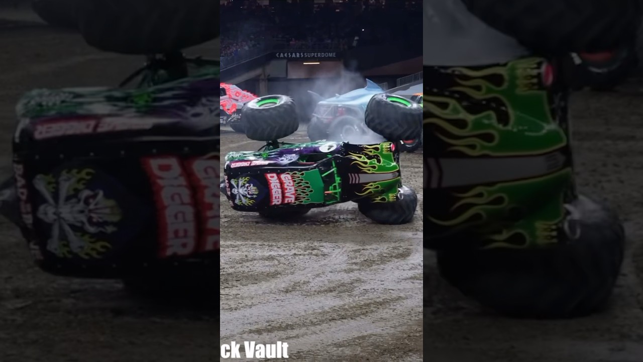 Grave Digger спасает! #monsterjam #mymonsterjam #monstertruckjump #motorsport