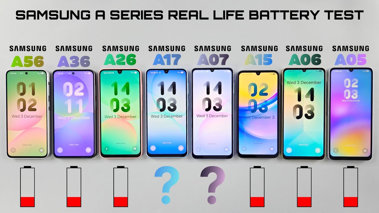 Samsung A56/A36/A26/A17/A15/A07/A06/A05 - Real Life Battery DRAIN Test 🔋