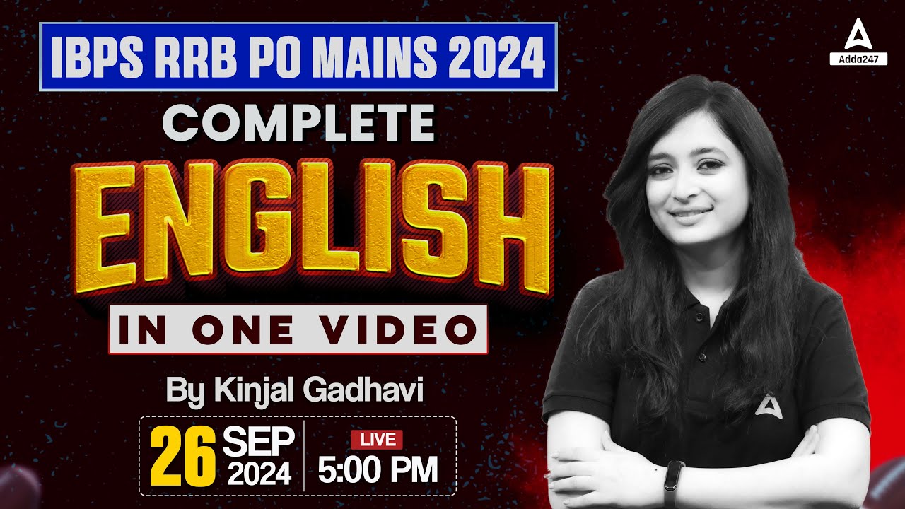 IBPS RRB PO Mains 2024 | Complete English in One Video | RRB PO Mains English Classes