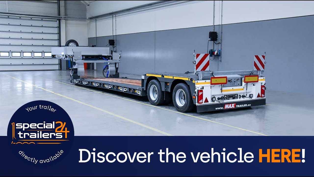MAX Trailer - MAX510 lowbed trailer w/ 2 pendular axles extendable by 5500mm