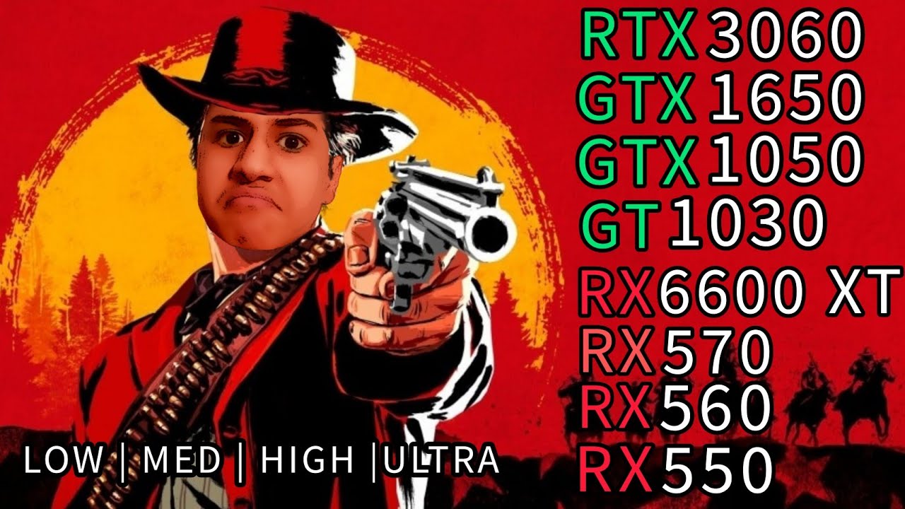 تست گیم و بنچمارک ردد ردمپشن ۲ در ۸ کارت گرافیک | RED DEAD REDEMPTION 2 BENCHMARK 8 GPU