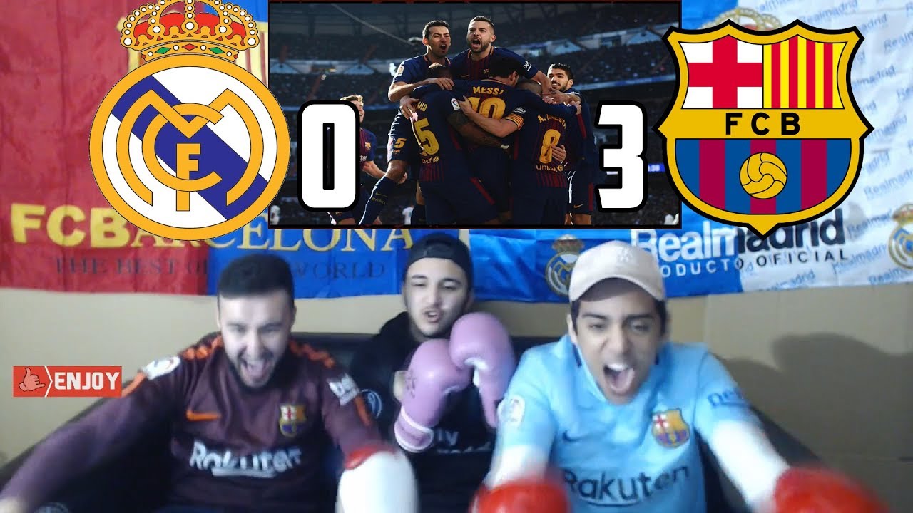 BARÇA FANS GO CRAZY AFTER 0-3 WIN IN EL CLASICO -  REACTION / ‎ردة فعل كلاسيكو