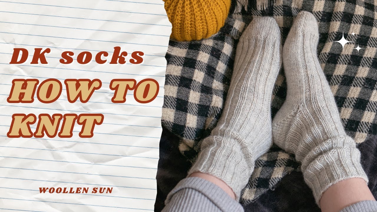 ✶ KNIT Your First SOCKS for Winter (Slow Morning DK) // EASY Step by Step TUTORIAL for beginner ✶