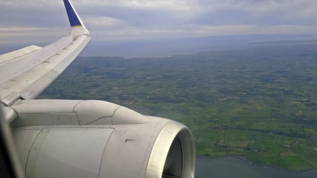 United 757-200 Landing in Shannon Ireland [4k HDR]