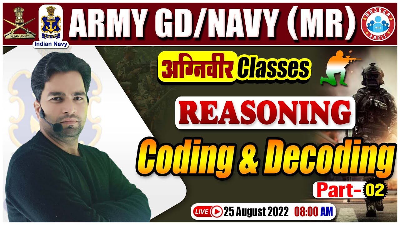 Coding & Decoding Reasoning Class | Agniveer Navy MR Reasoning Class | Reasoning For Army GD #15