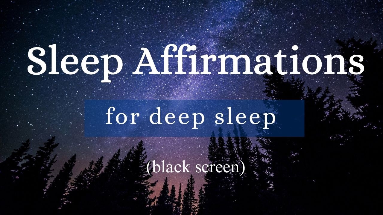 Sleep Affirmations for Deep Sleep (10 Min) | Soft Music + Gentle Rain (With Black Screen)