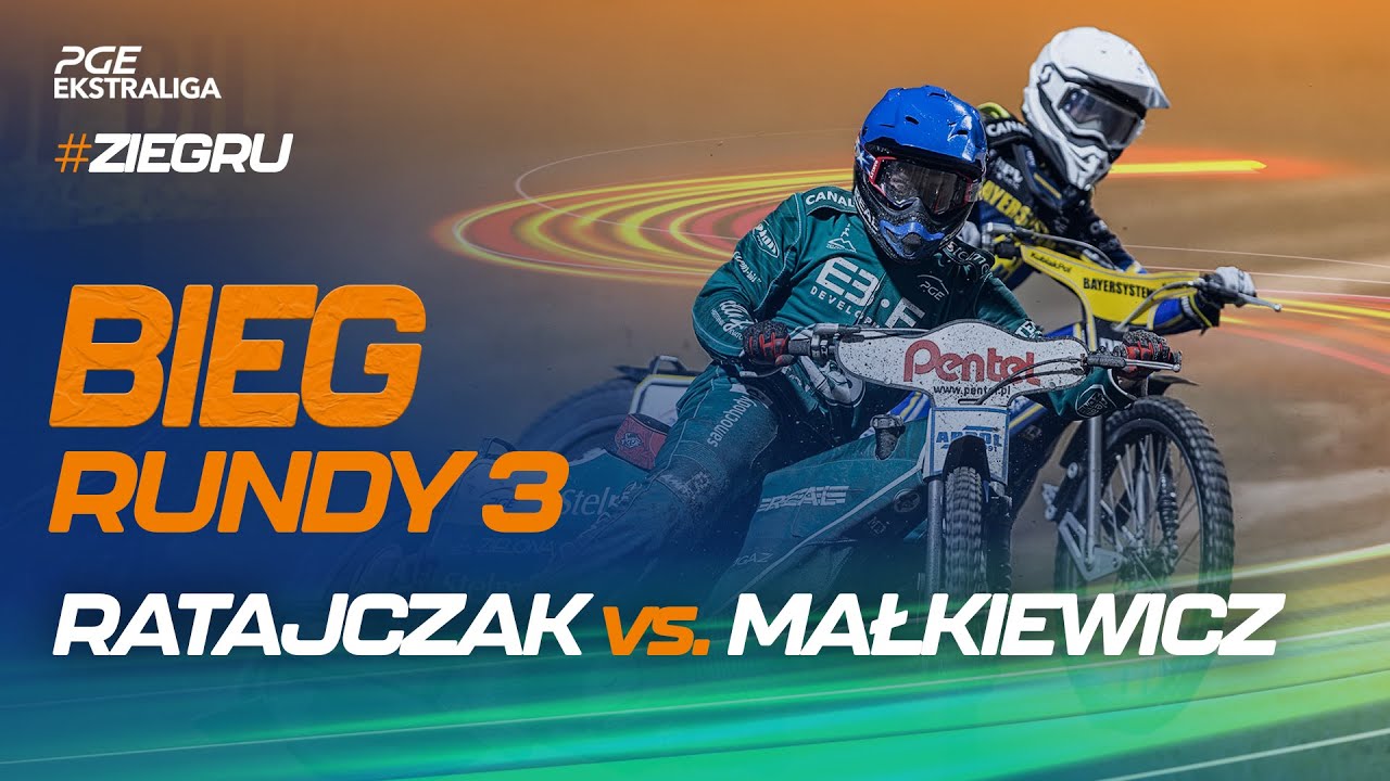 Speedway. Żużel. Mecz: Damian Ratajczak vs. Kevin Małkiewicz (top bieg 3. rundy #ZIEGRU)