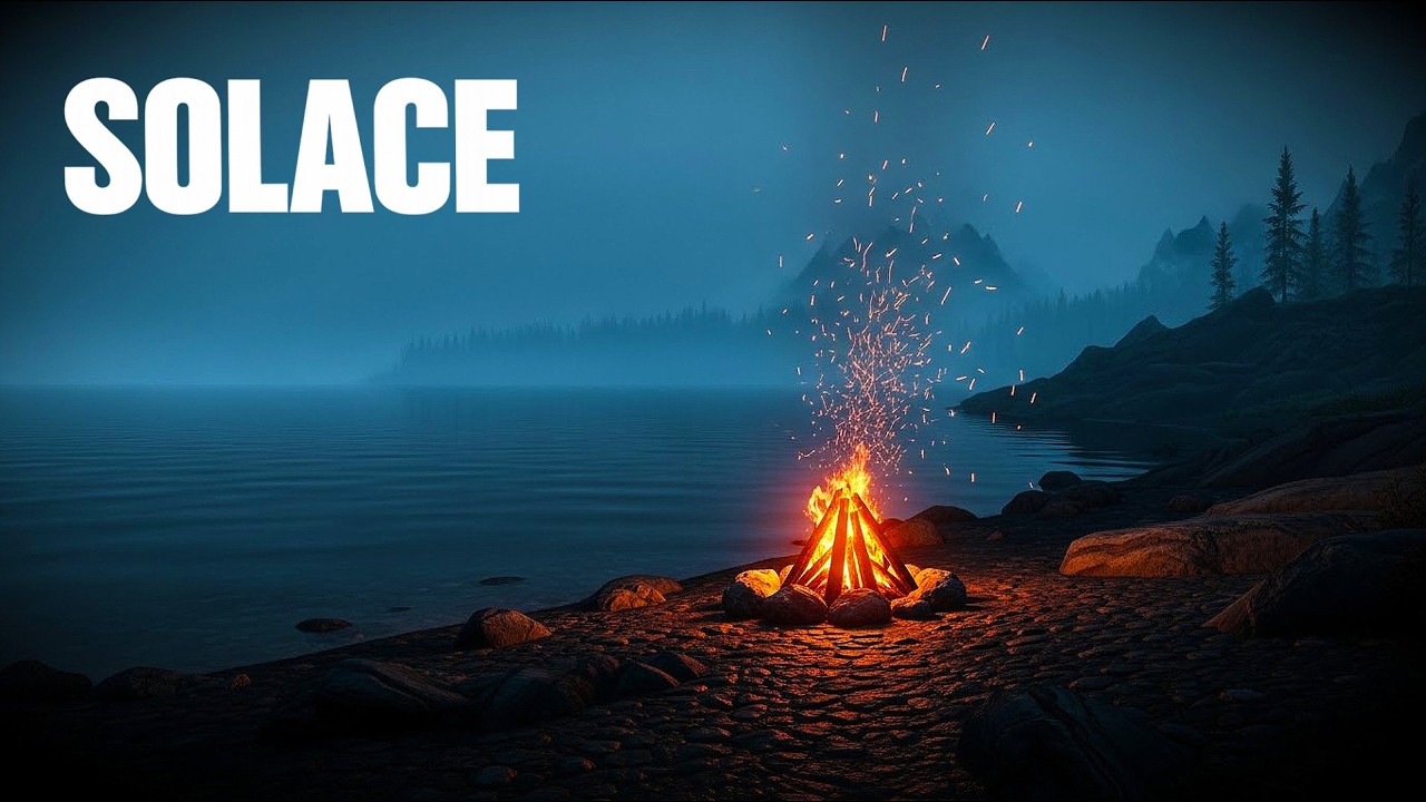 Skyrim ASMR: Crackling Campfire & Gentle River Soundscape For Sleep & Study
