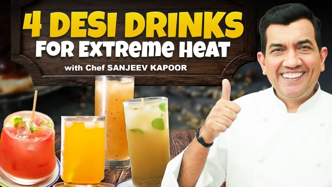 Summer Cooling Drinks At Home | Saunf Sharbat, Imli Sharbat & Watermelon Fizz By Chef Sanjeev Kapoor