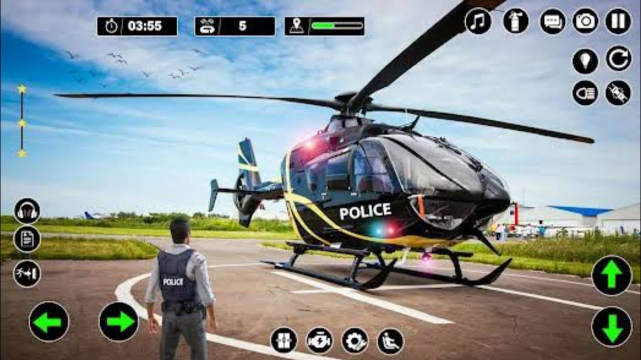 US Police Helicopter Flying Rescue Game 3D - Helicopter Simulator Gameplay In Android