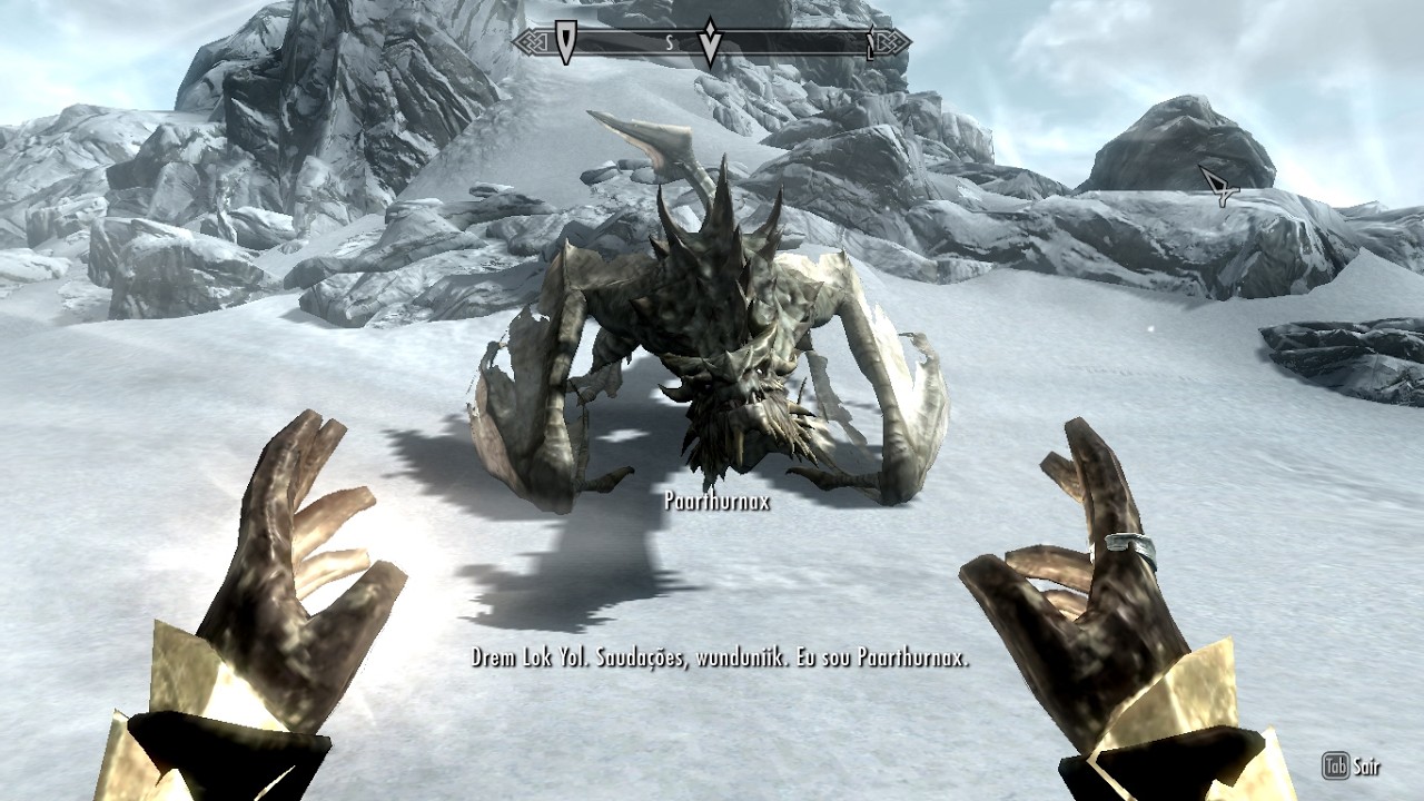 SKYRIM; CHEGANDO NO TOPO DA MONTANHA