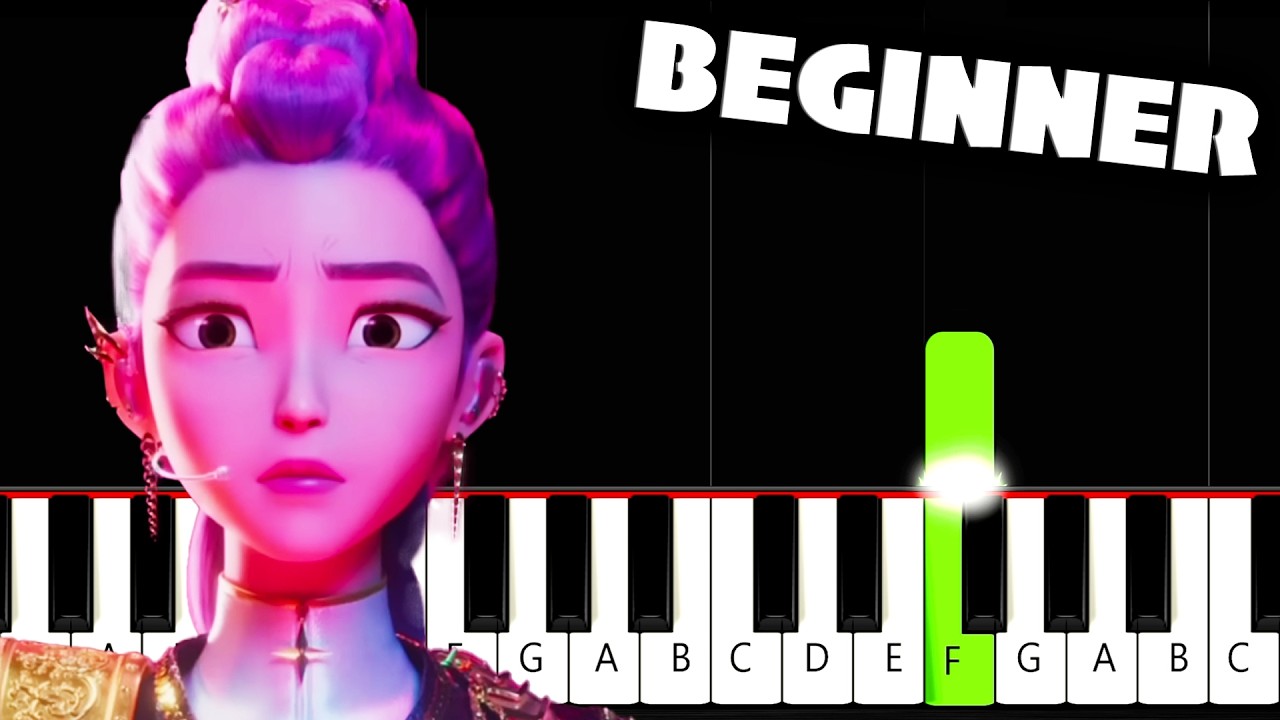Takedown (KPop Demon Hunters) - BEGINNER Piano Tutorial