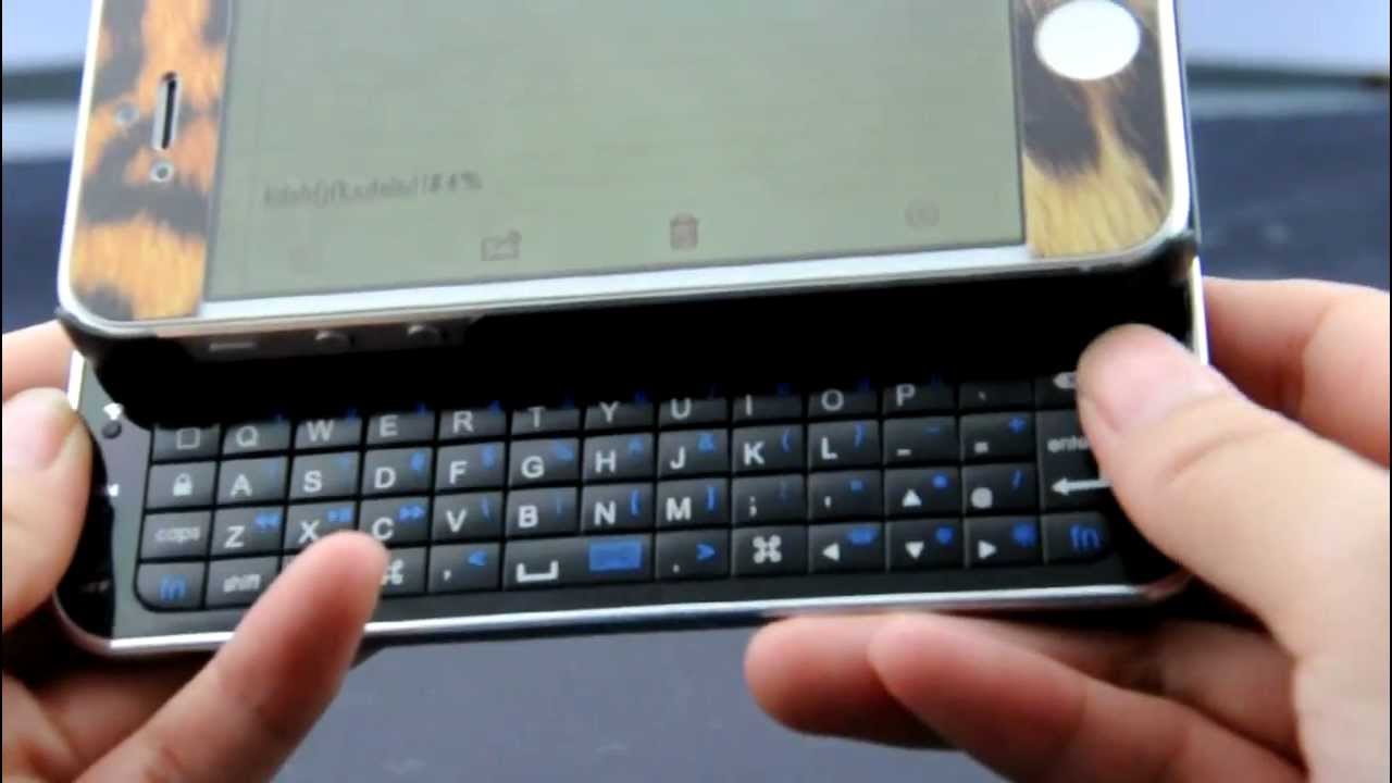 Bluetooth Sliding Physical Keyboard Case for iPhone 5 -Kiboard