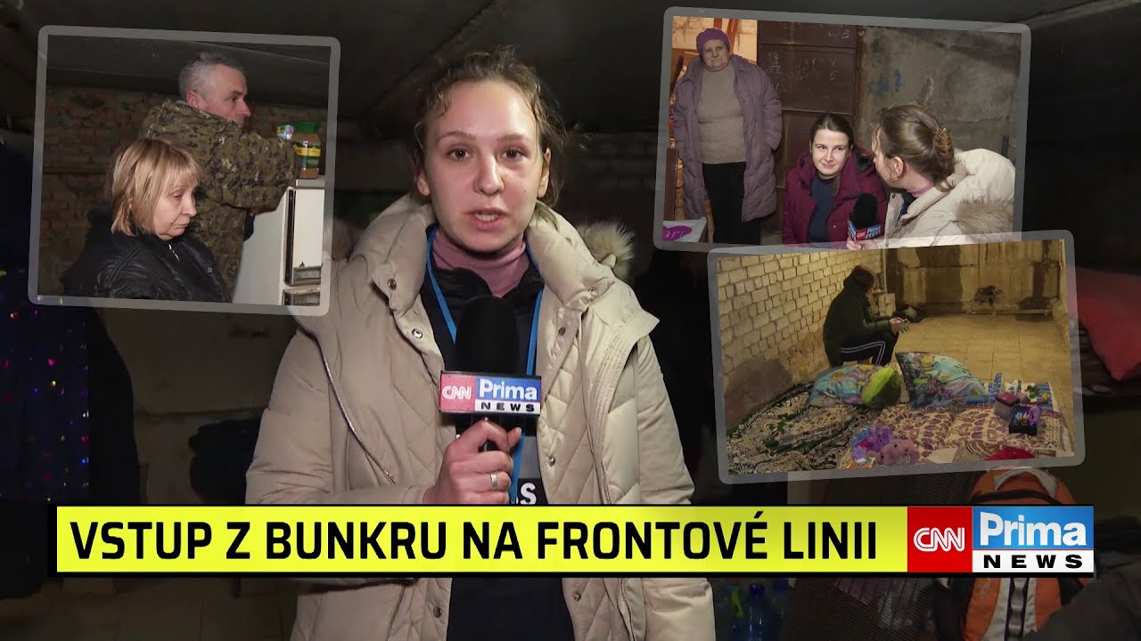 Štáb CNN Prima NEWS a reportérka Darja Stomatová natáčeli exkluzivně přímo v bunkru v Charkově
