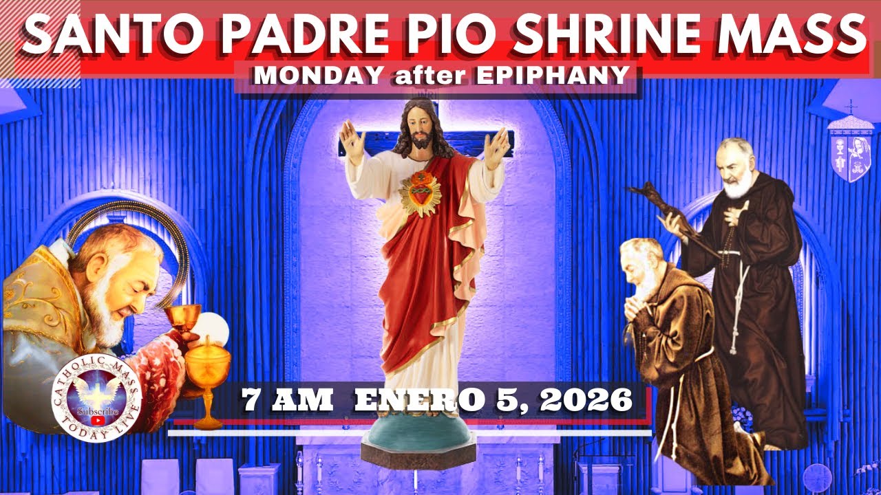 FILIPINO HOLY MASS TODAY LIVE at Santo Padre Pio National Shrine - Batangas.  JAN 5,  2026. 7 a.m