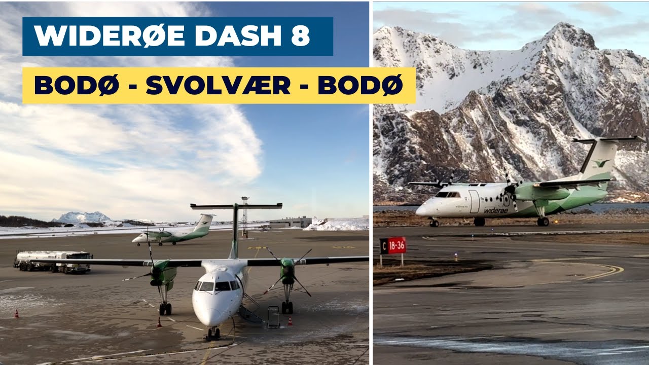 BEAUTIFUL flight with Widerøe DASH-8 from Bodø to Svolvær/Lofoten - Bodø - March 2024