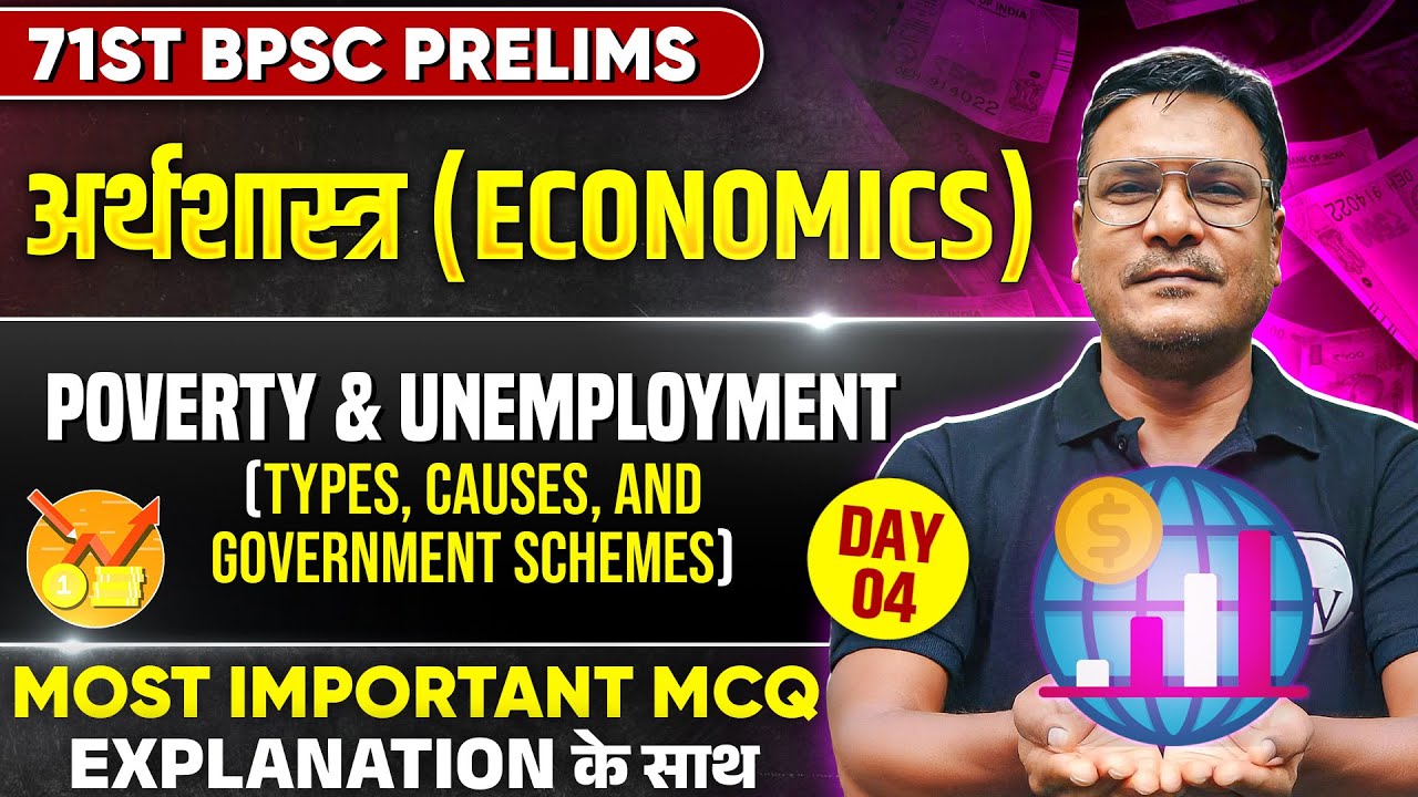 71st BPSC Economics MCQ | Poverty & Unemployment: Types & Causes | Economics MCQ for 71 BPSC Pre #4