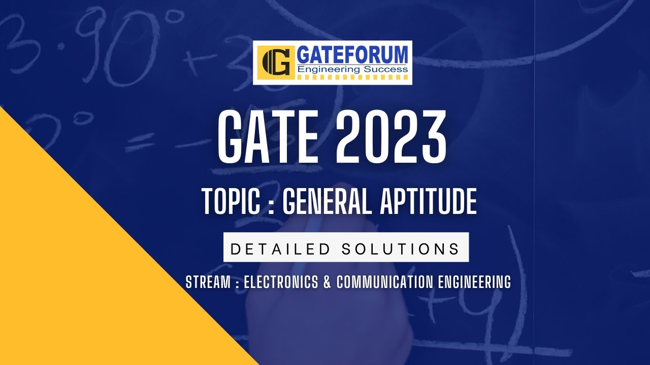 Решения к экзамену GATE 2023 | Общая подготовка | Электроника и телекоммуникации