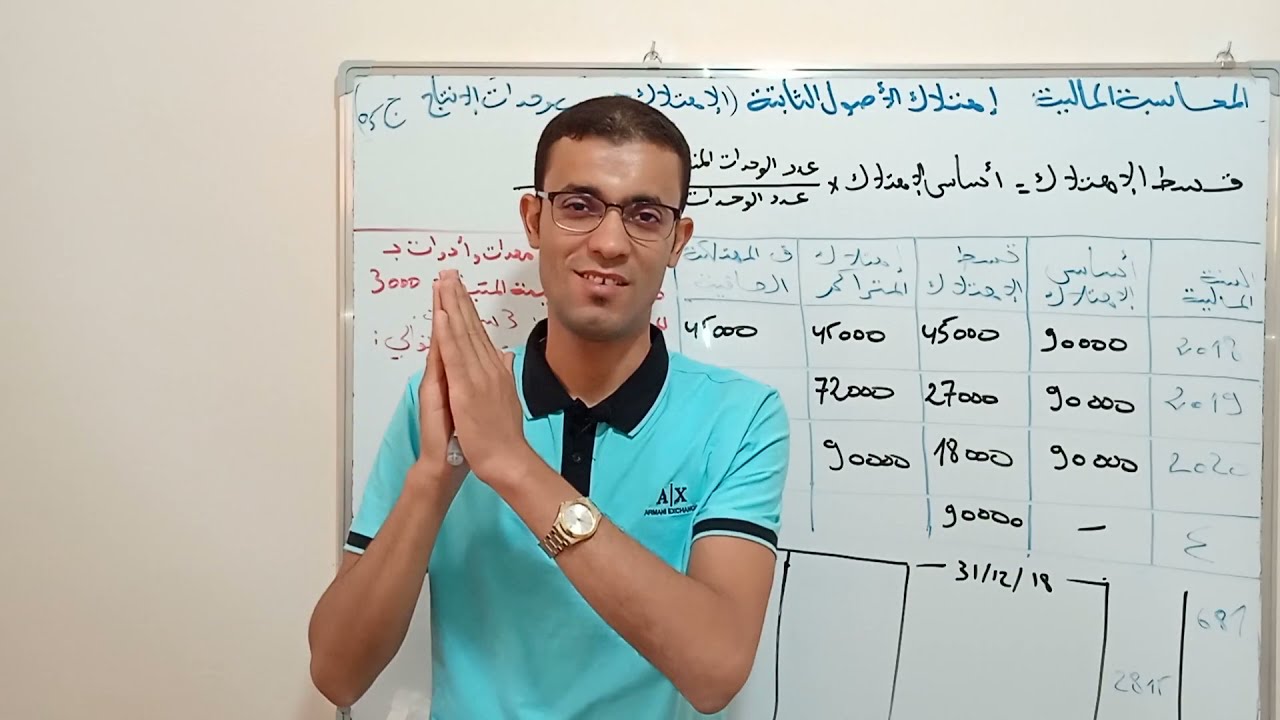 محاسبة عامة  (محاضرة 27) إهتلاك التثبيتات حسب وحدات الإنتاج  الجزء الخامس